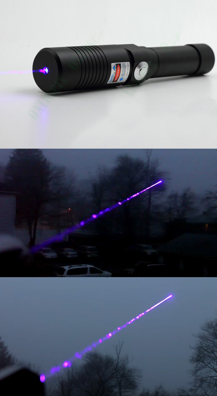 Le pointeur laser violet le plus puissant 405nm 1-2W qui brûle