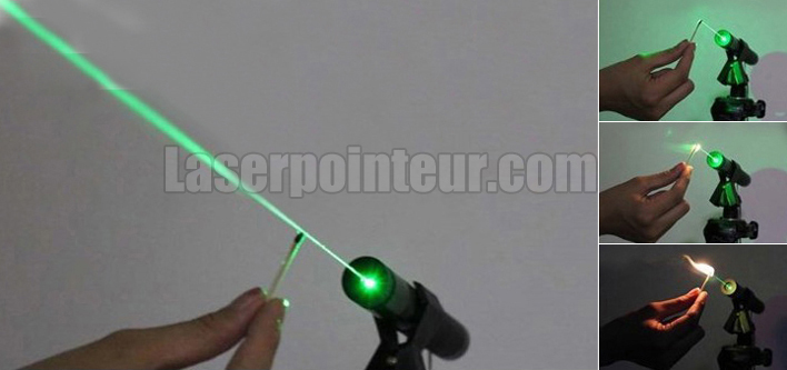 Pointeur laser vert 500mW pas cher qui allume allumette