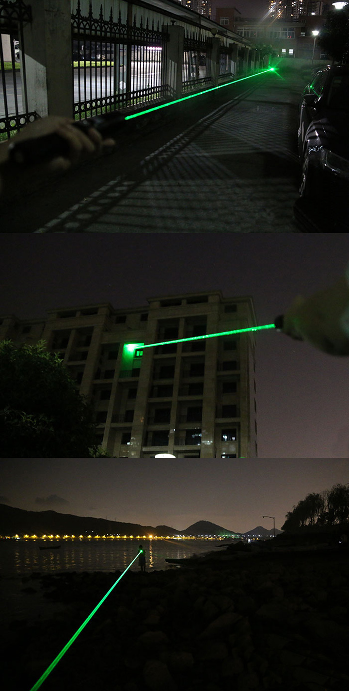 Le plus puissant pointeur laser vert de qualité militaire 525nm 1-2W