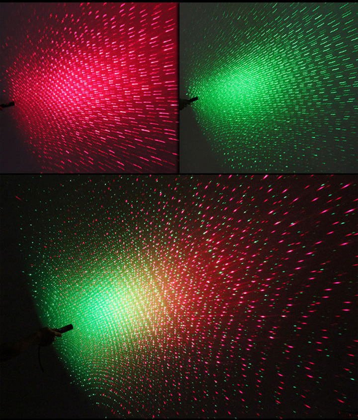 pointeur laser vert et rouge