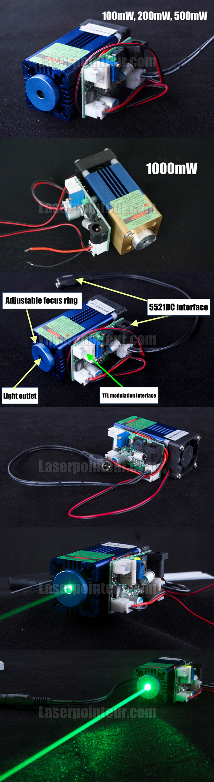 module laser vert