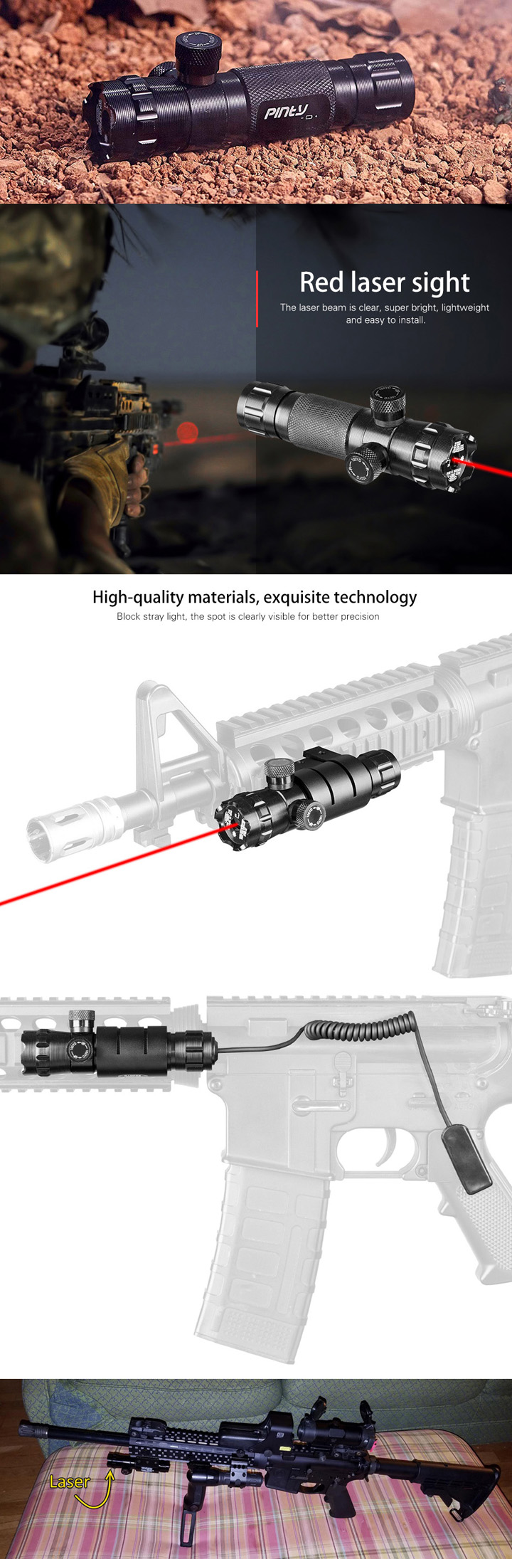 viseur laser rouge réglable