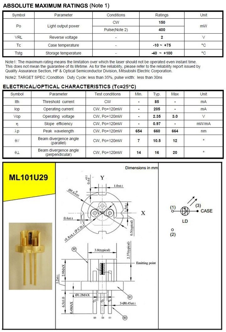 diode laser Mitsubishi