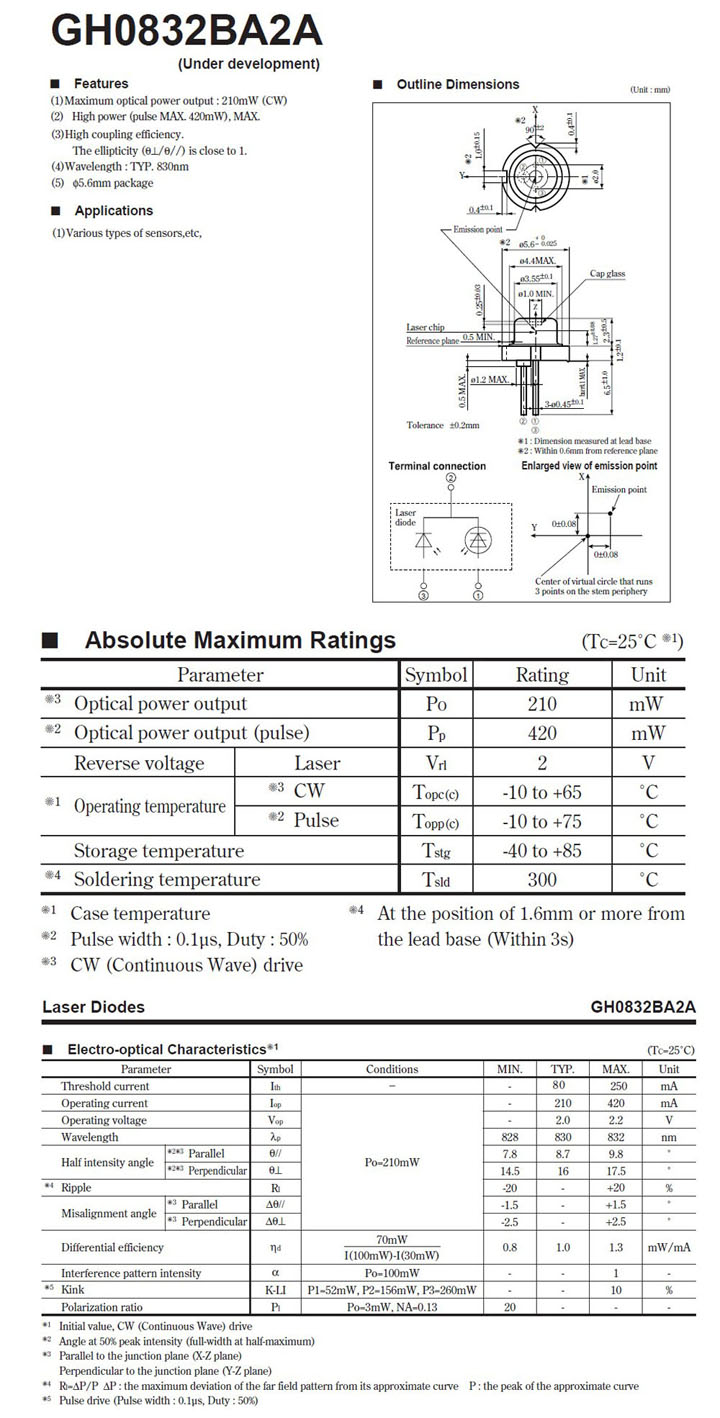 Diode laser 830nm 1W