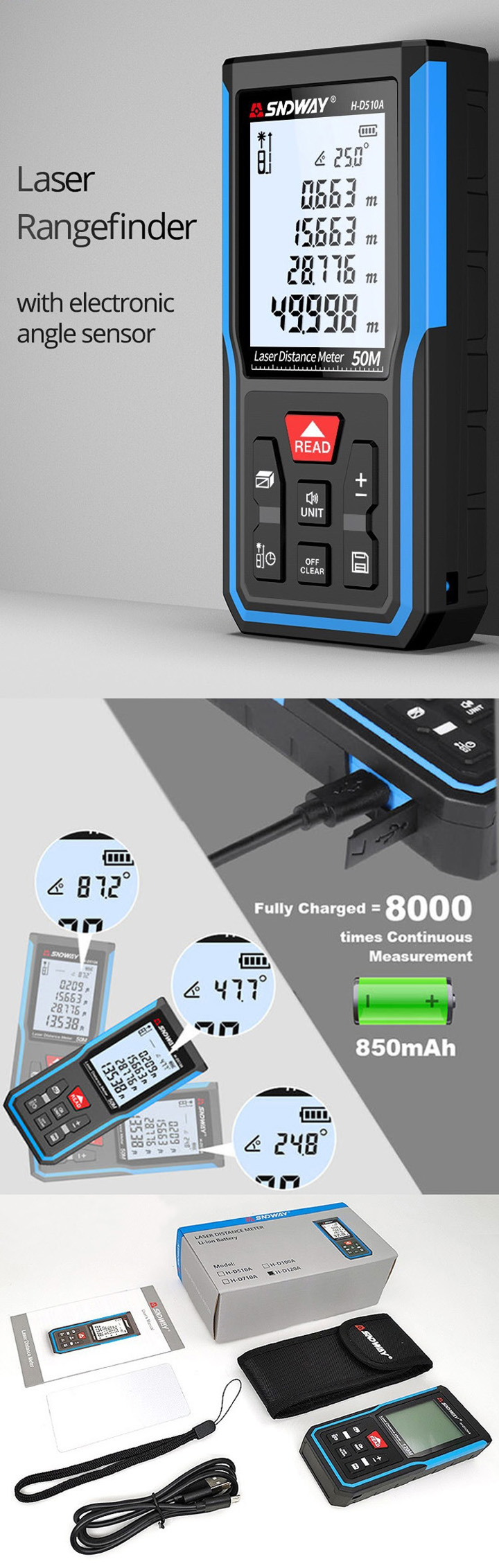 distancemètre laser rechargeable