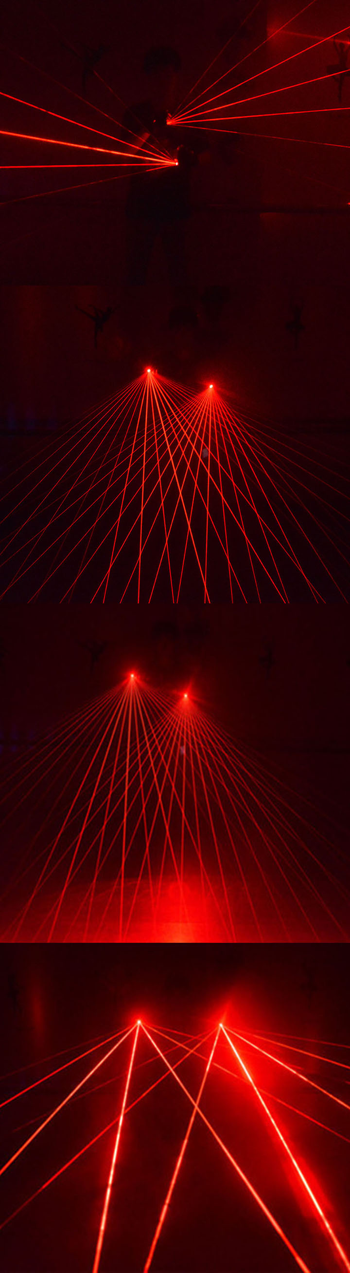 gants de lumière laser rouge