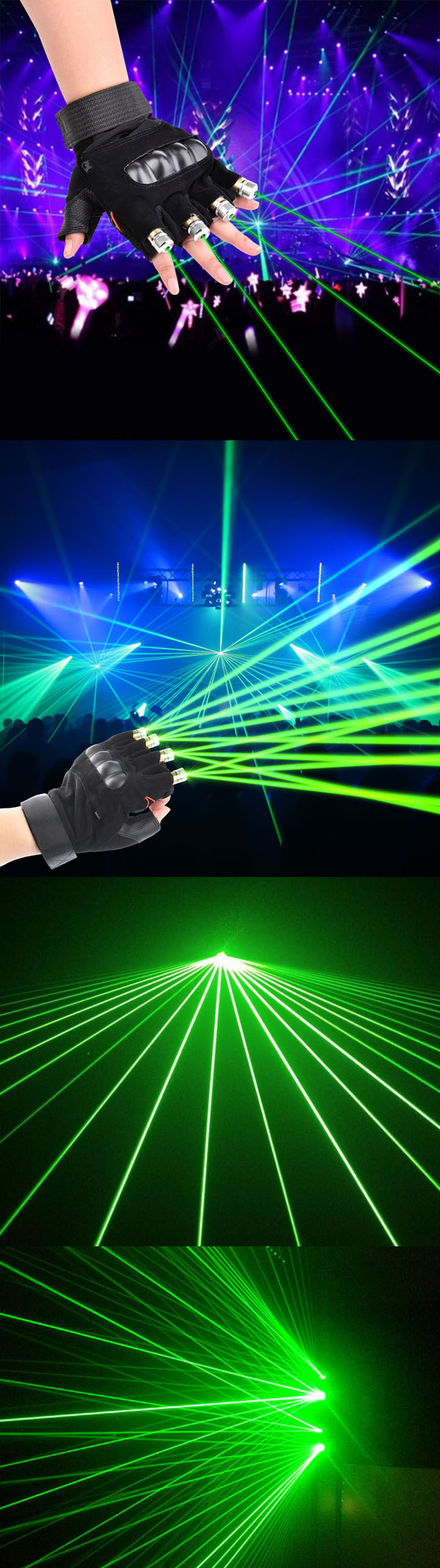 gants laser vert