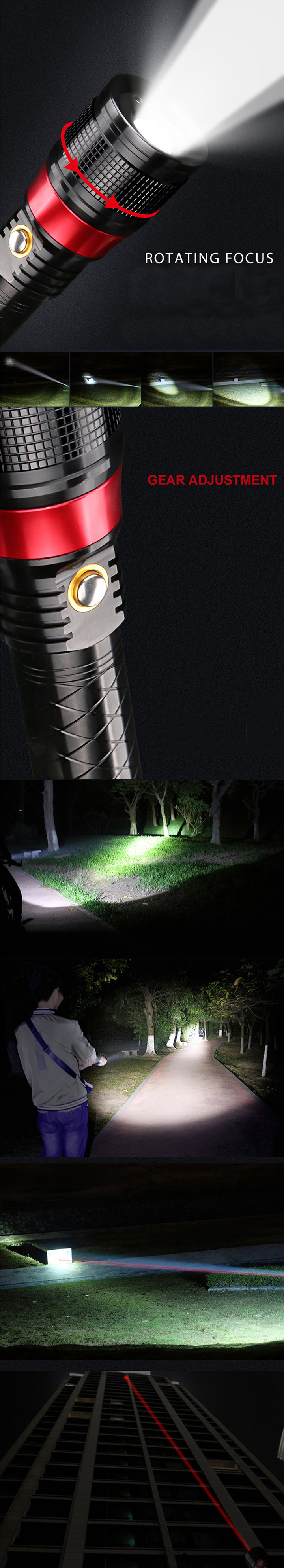 lampe de poche LED avec laser