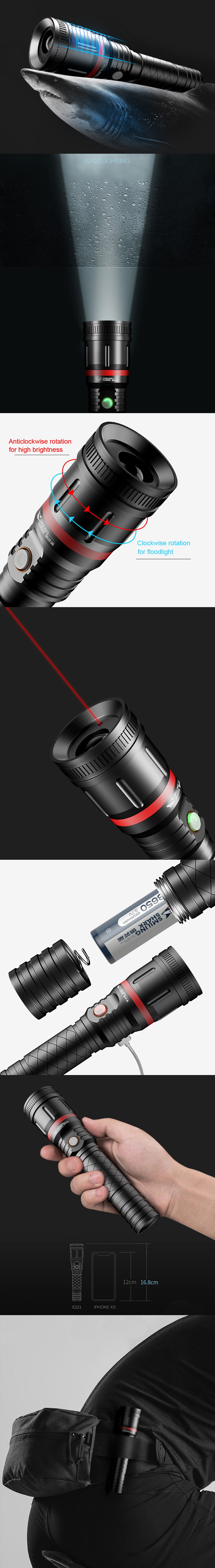 lampe avec laser