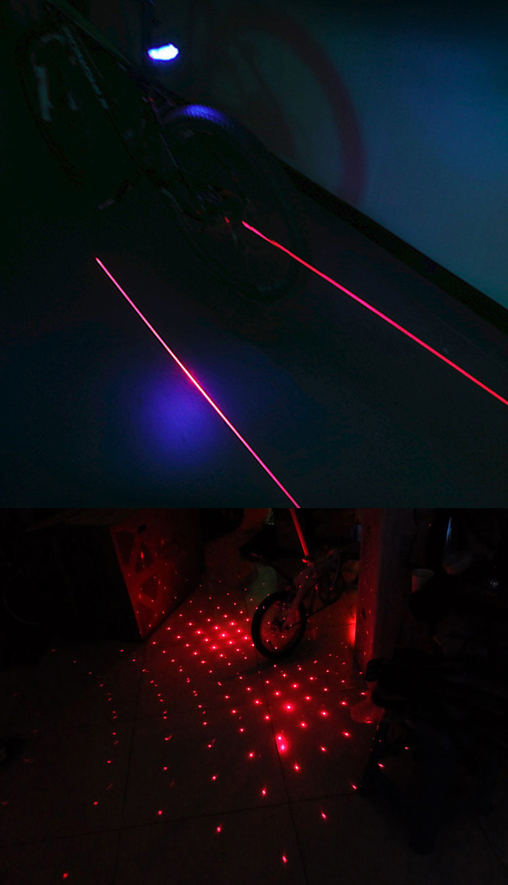 Lampe laser vélo