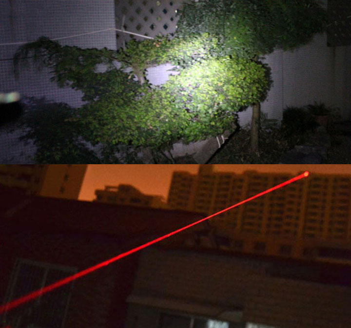 Lampe torche laser rouge