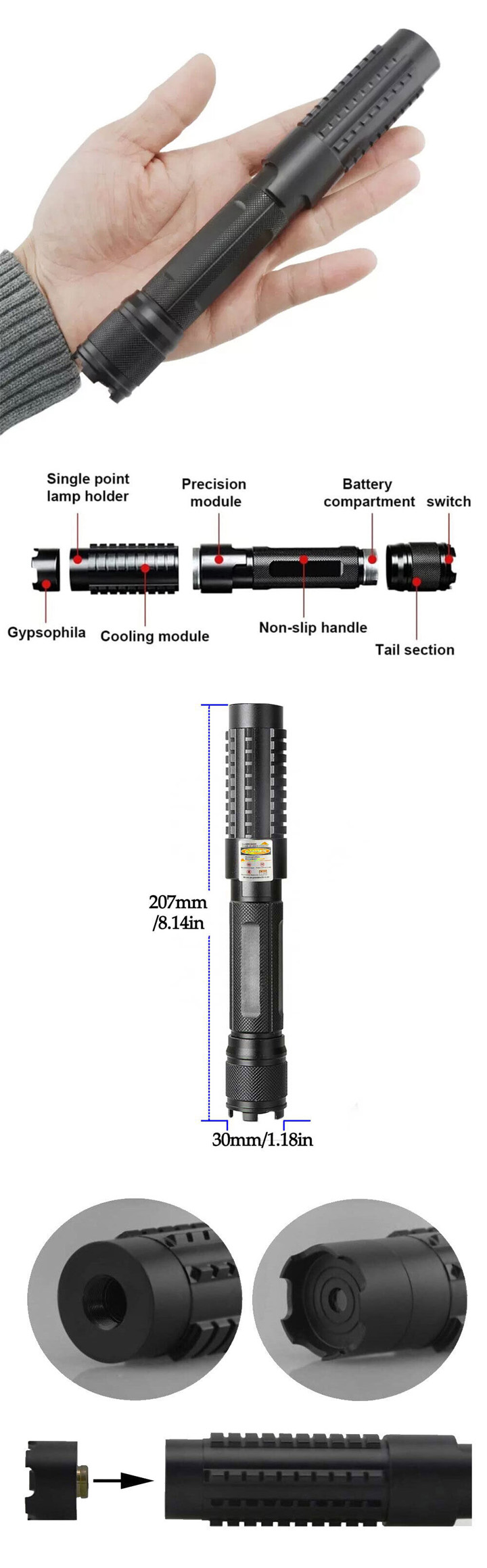 Pointeur laser jaune 593 nm