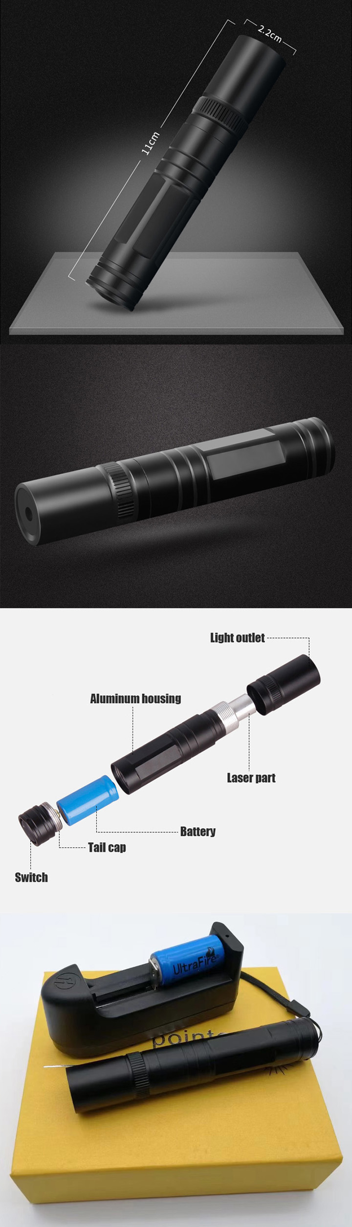 Pointeur laser ligne/croix