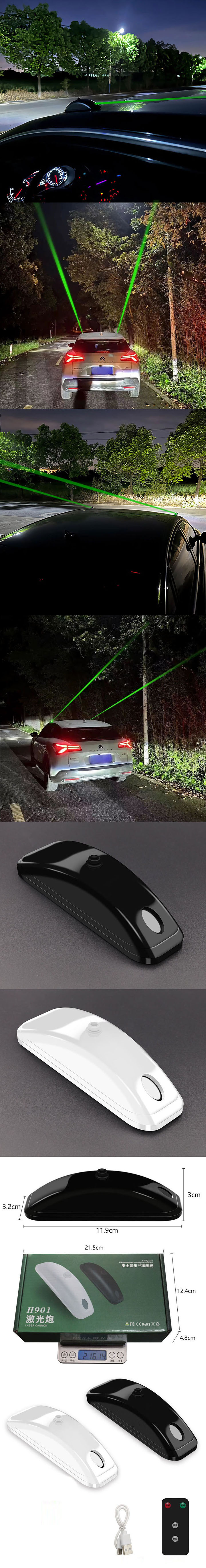 Laser vert pour éviter collisions arrière