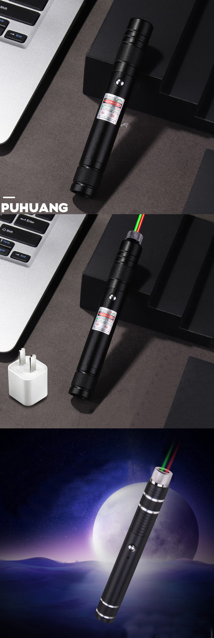 pointeur laser bicolore USB