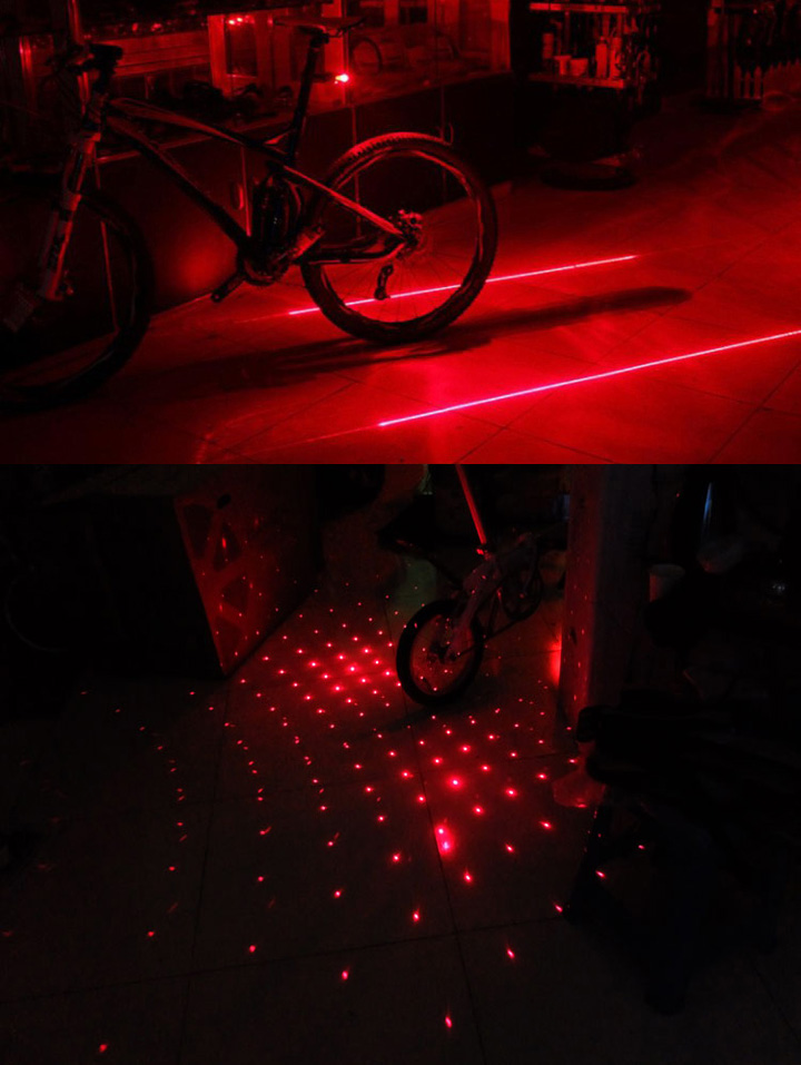 lumière rouge du vélo