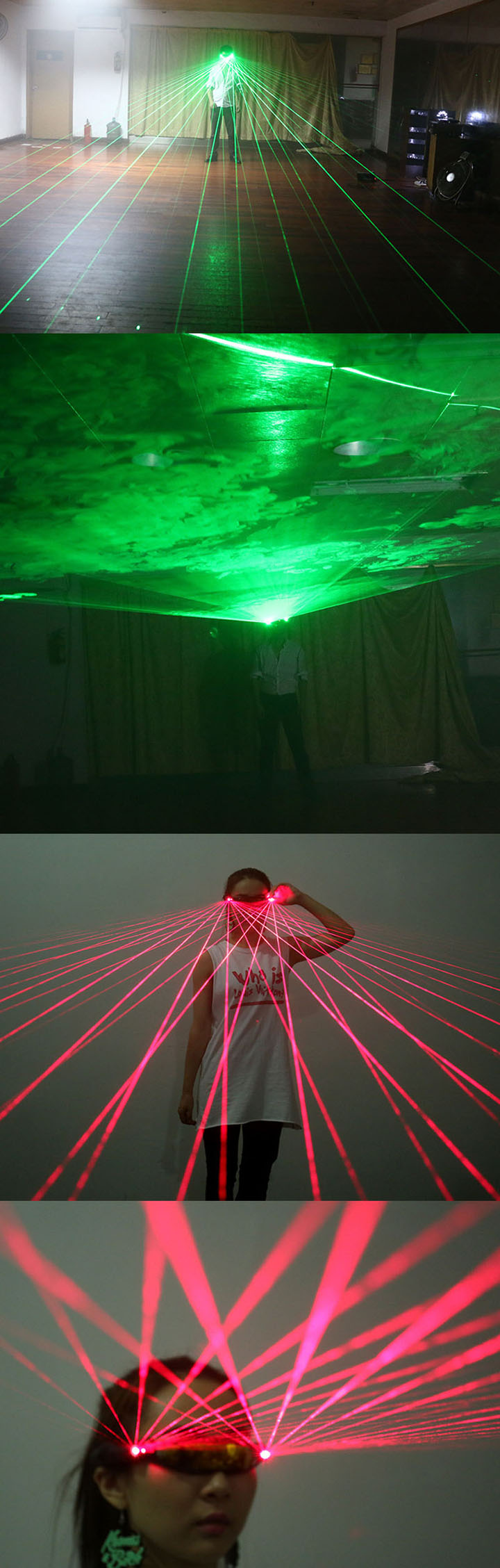 Lunettes avec laser