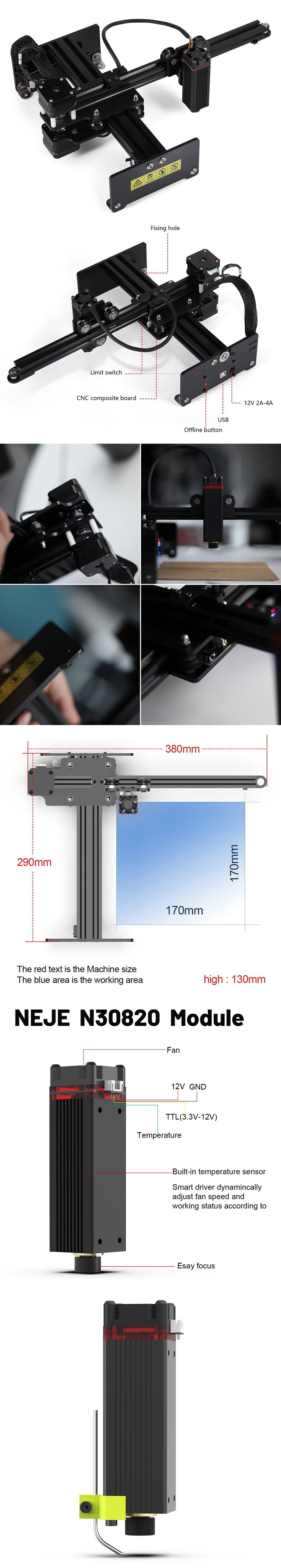 Machine de gravure/découpe laser