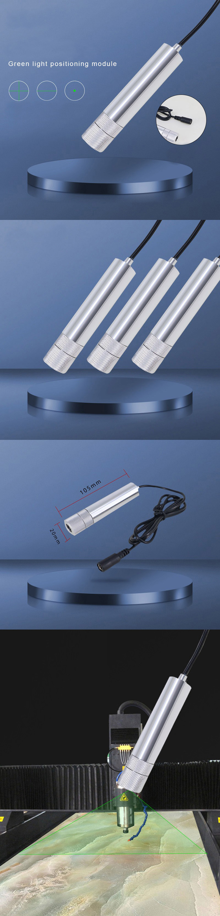 Module laser vert pour positionnement