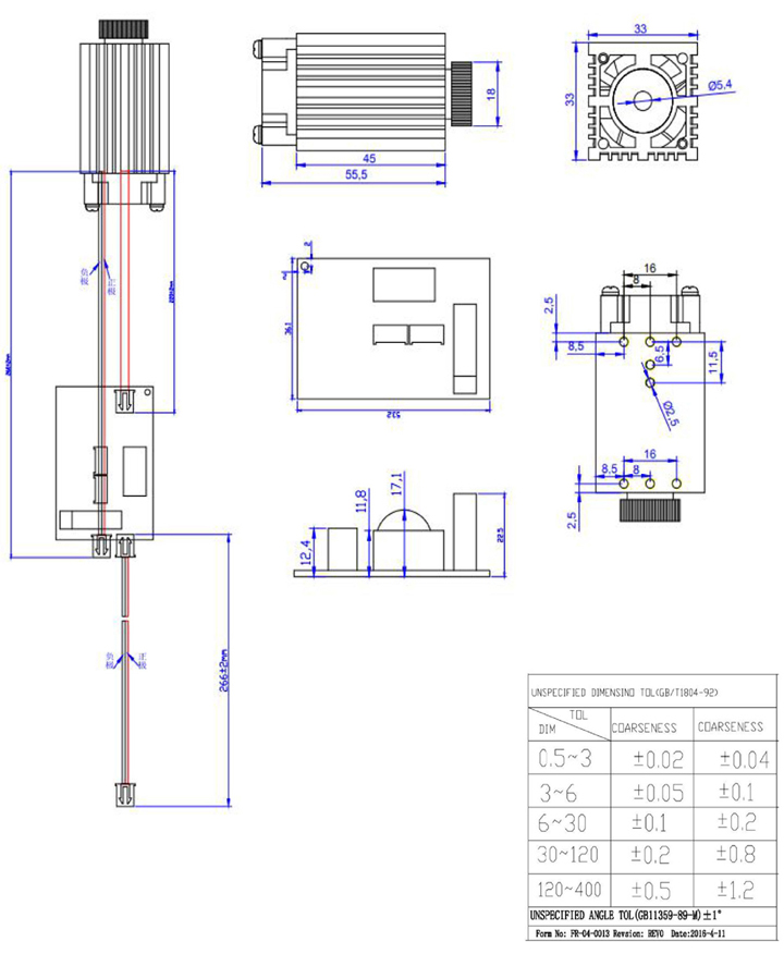 Module laser 808nm 500mW