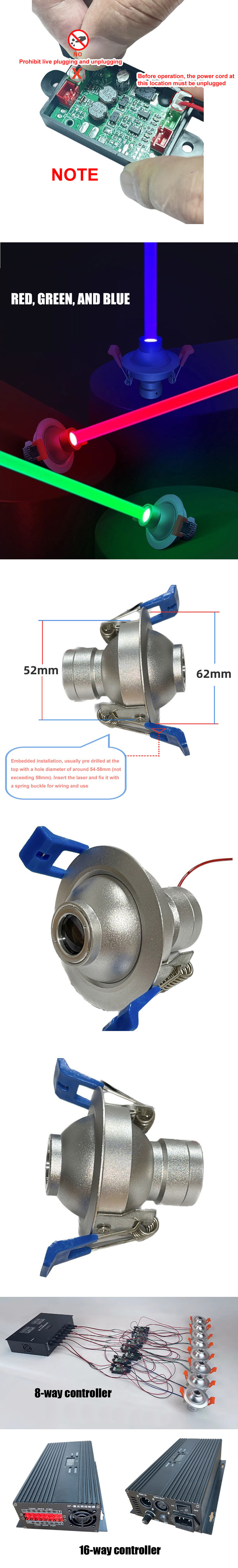 Module laser vert/bleu/rouge