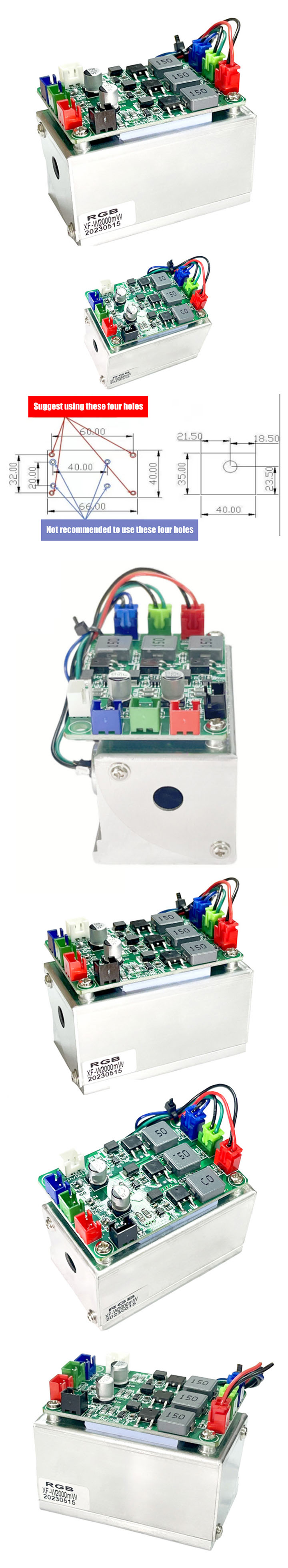 Module laser blanc RVB puissant
