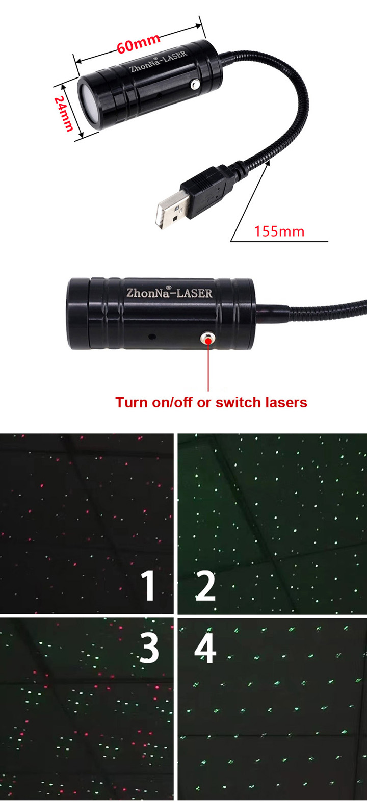 Module laser monté sur véhicule