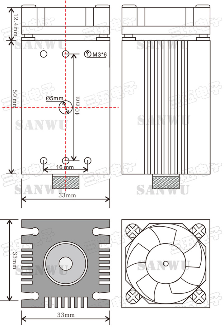 module laser 638nm 800mW