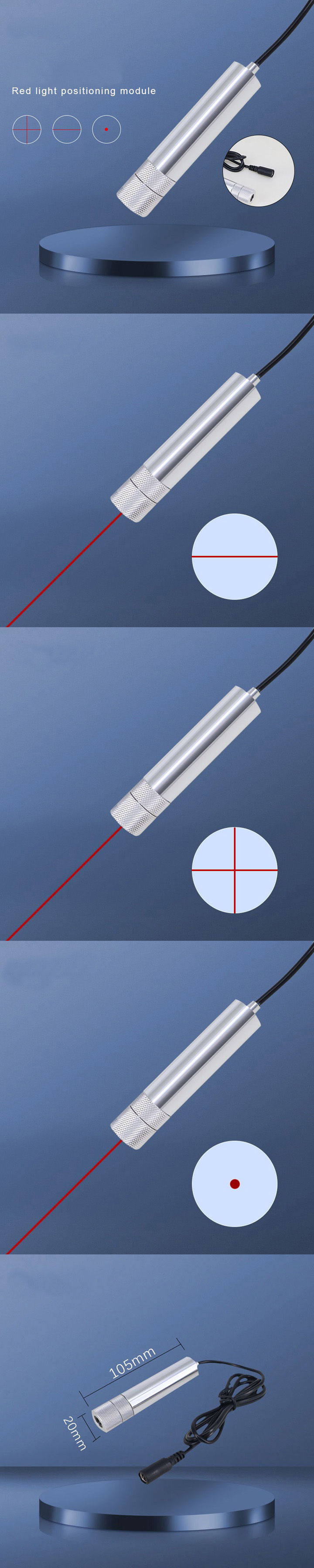 Module laser rouge point/ligne/croix