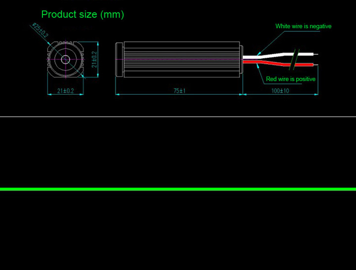 module laser vert point/ligne