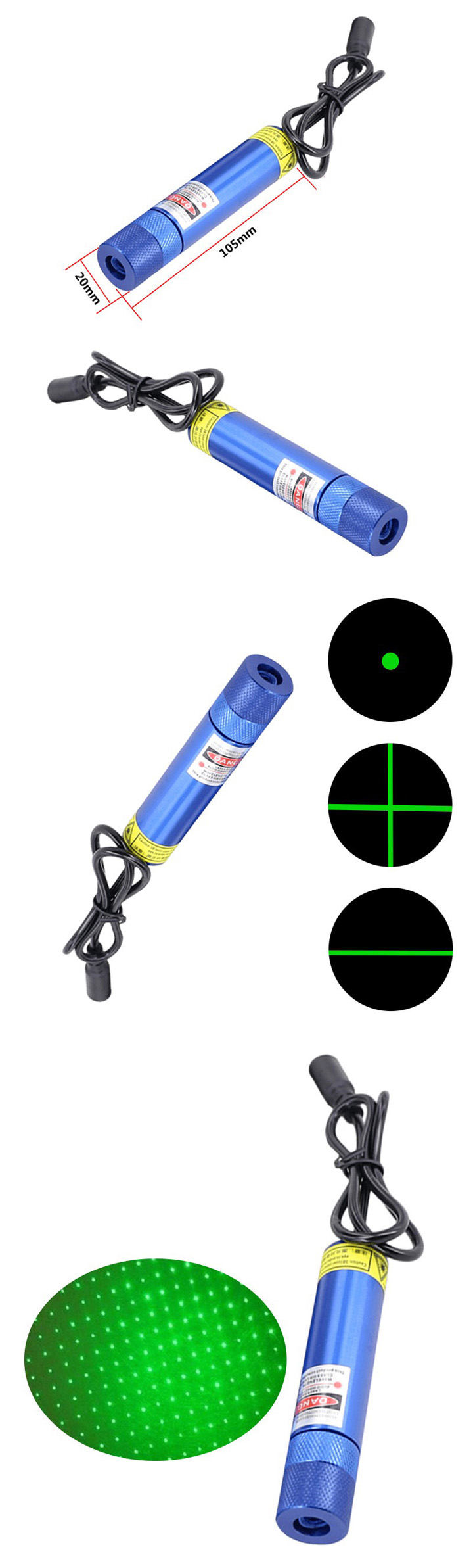 Module laser vert point/ligne/croix/étoilé