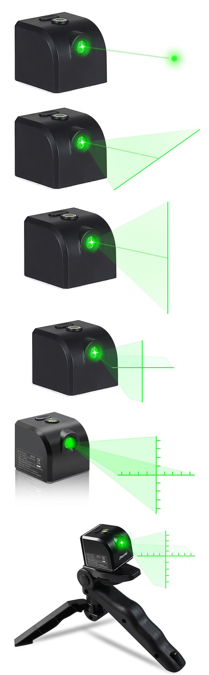 Niveau laser vert point/ligne/croix
