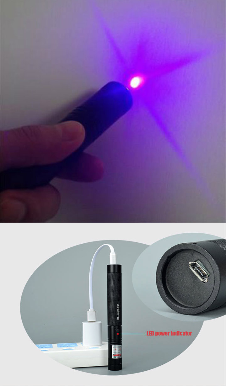 pointeur laser violet USB