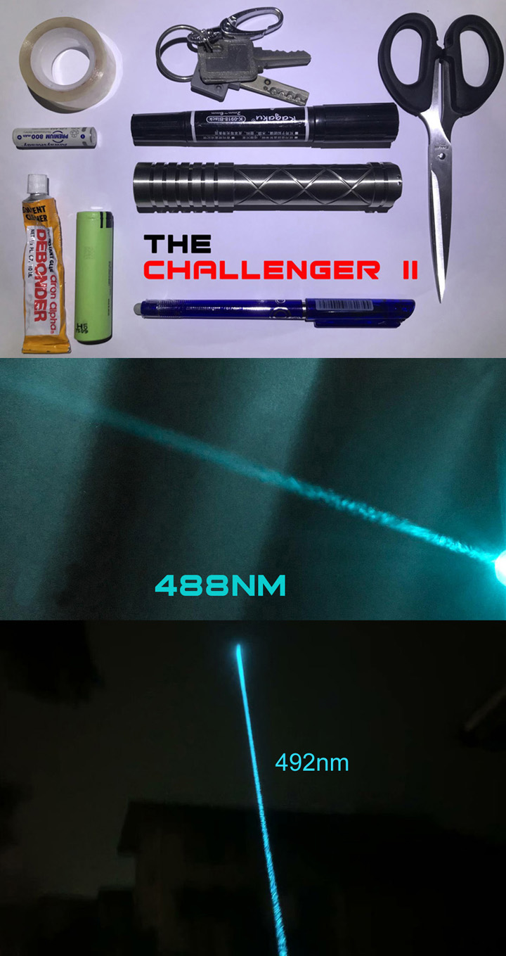 pointeur laser 488nm / 492nm