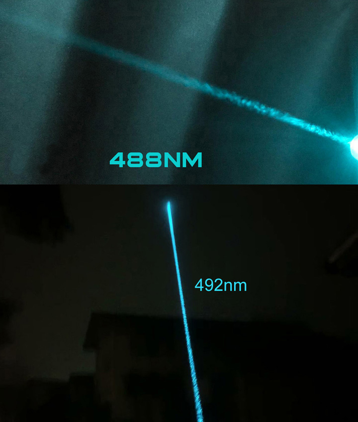 pointeur laser 488 nm / 492 nm