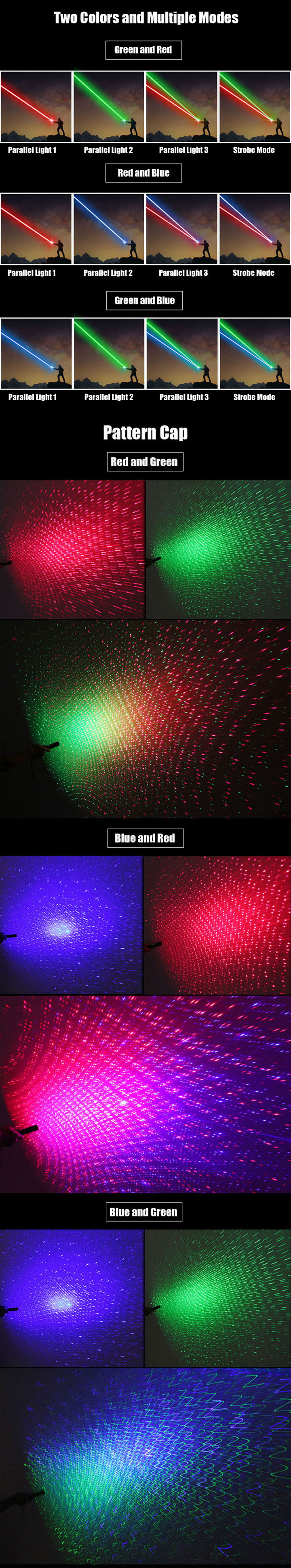 laser bicolore vert/rouge/bleu
