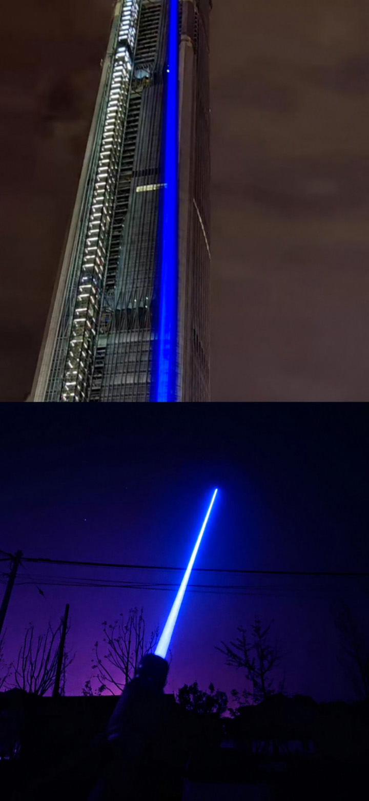 Pointeur laser bleu 455nm 10000mW le plus puissant