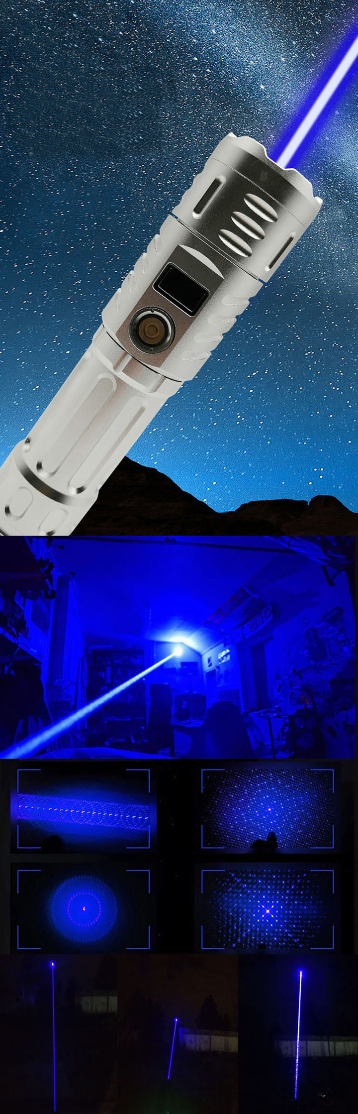 Pointeur laser bleu 5500mW