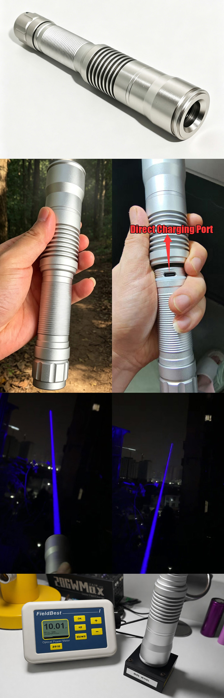 Pointeur laser puissant à faible divergence