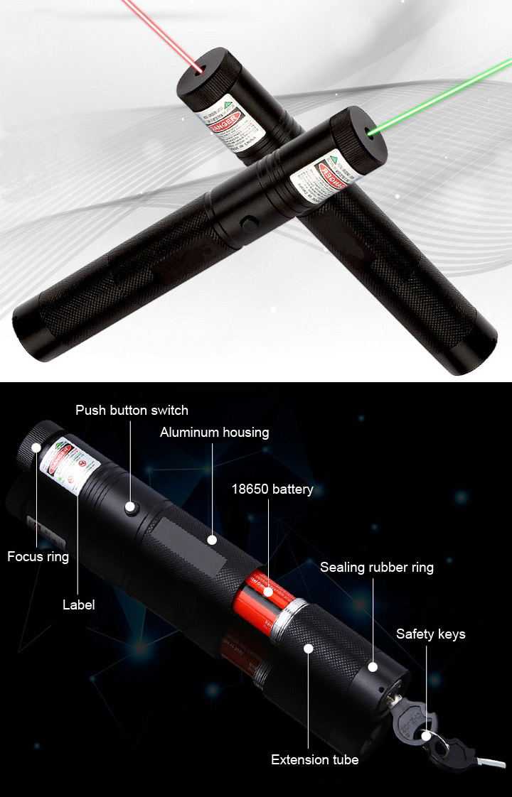 pointeur laser avec batterie 18650