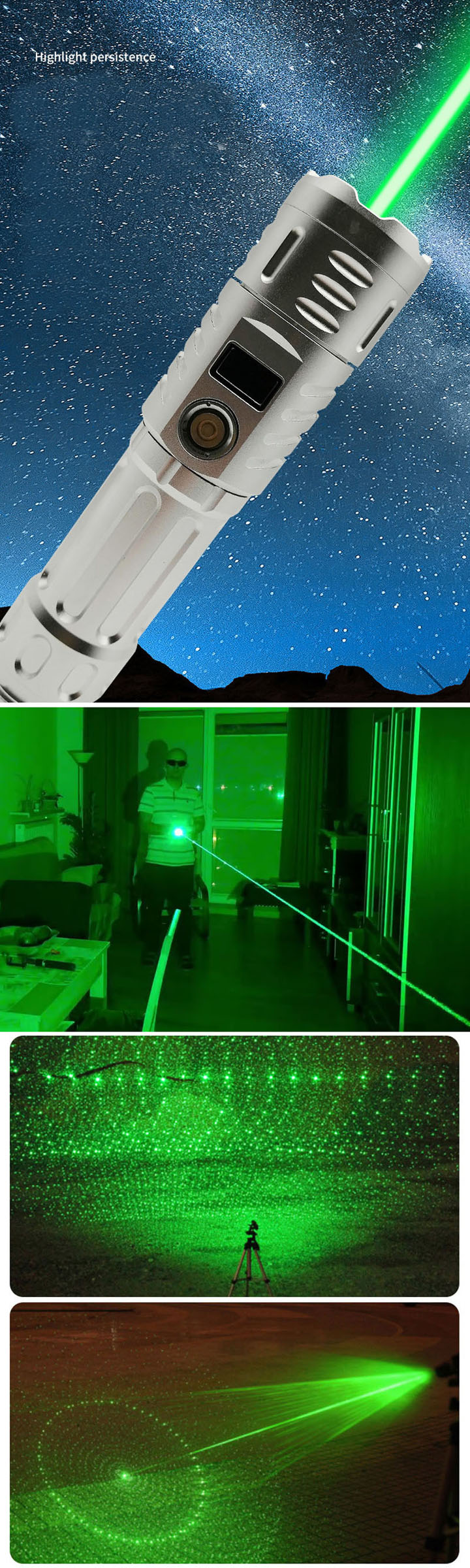 Pointeur laser vert 520nm 500mW