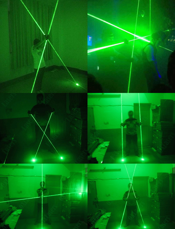 Pointeur laser vert double faisceau