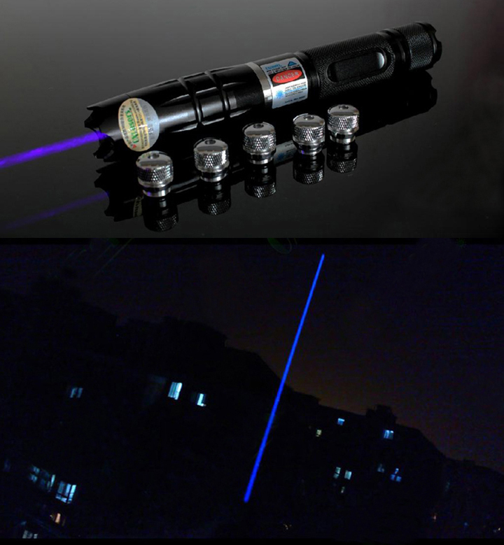 pointeur laser lumière bleue
