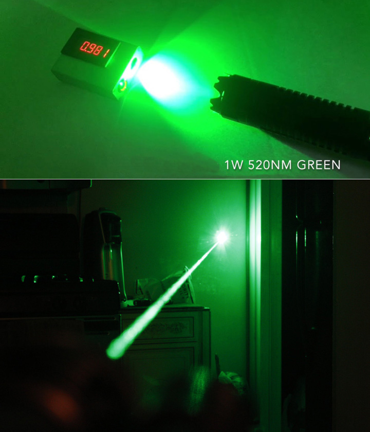 laser vert puissant