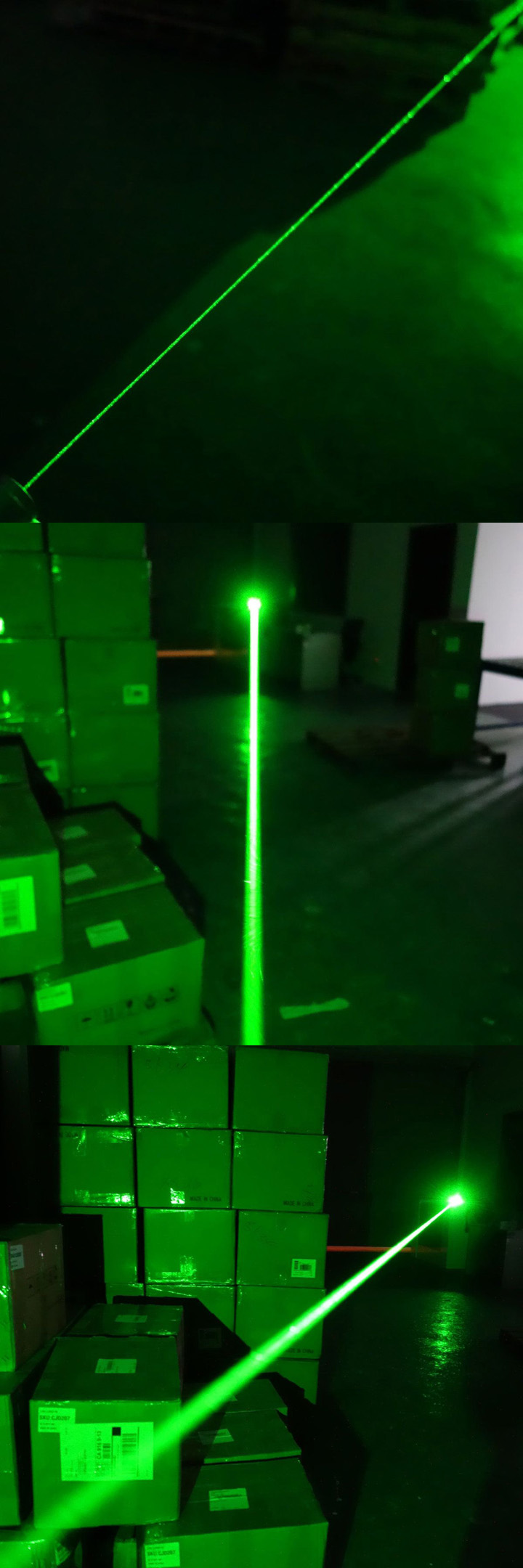 Pointeur laser vert 300mW puissant avec embouts