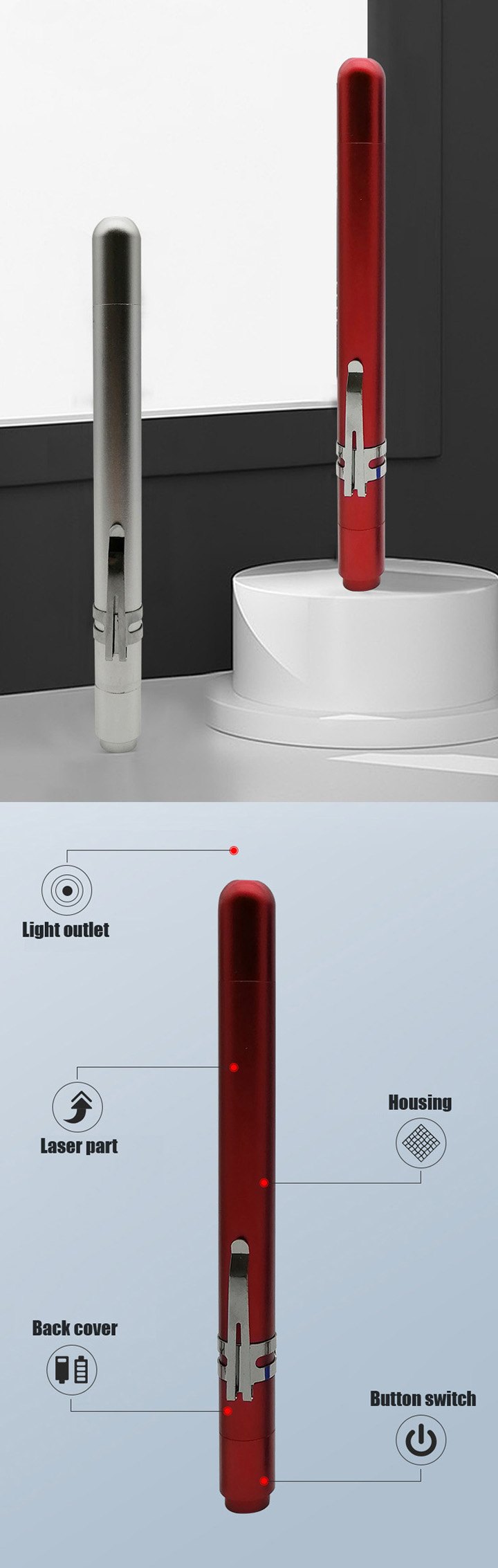 stylo laser rouge 200mW