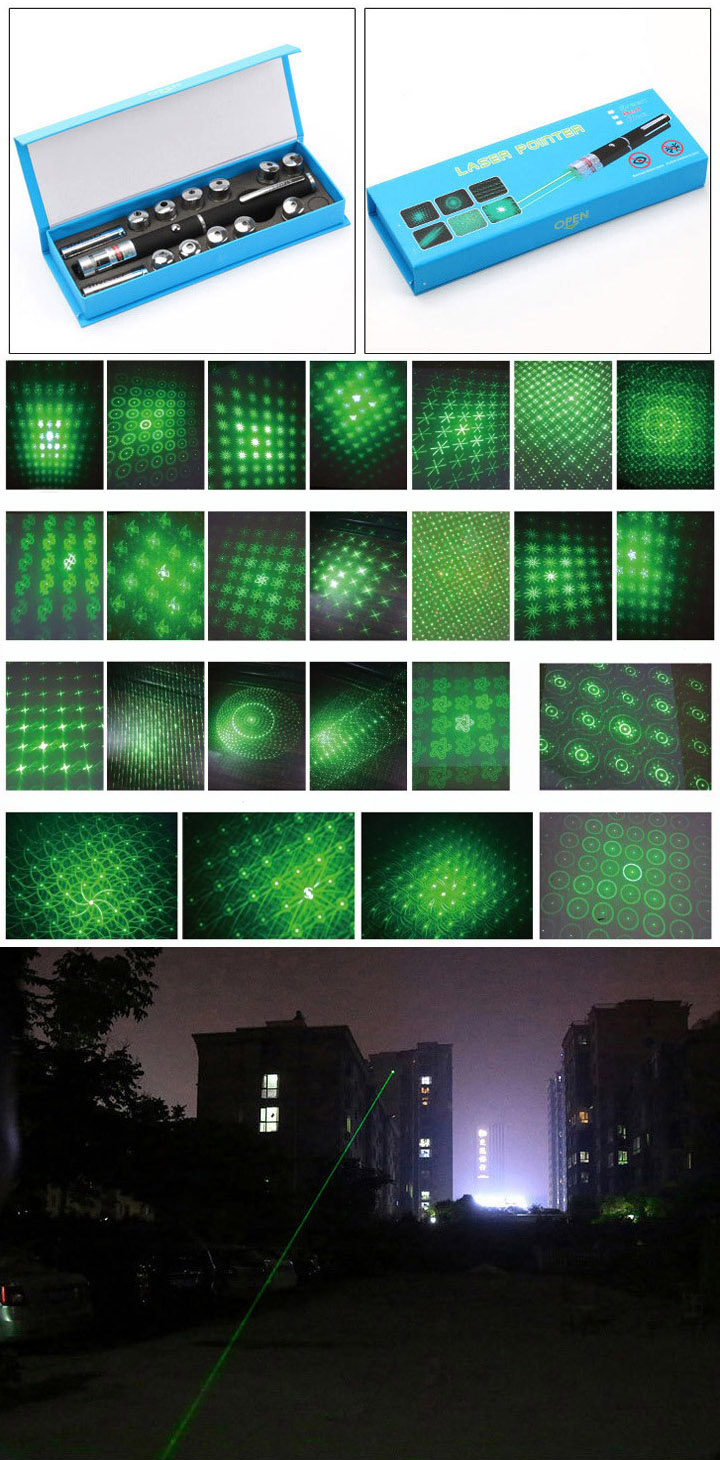 laser vert avec embouts