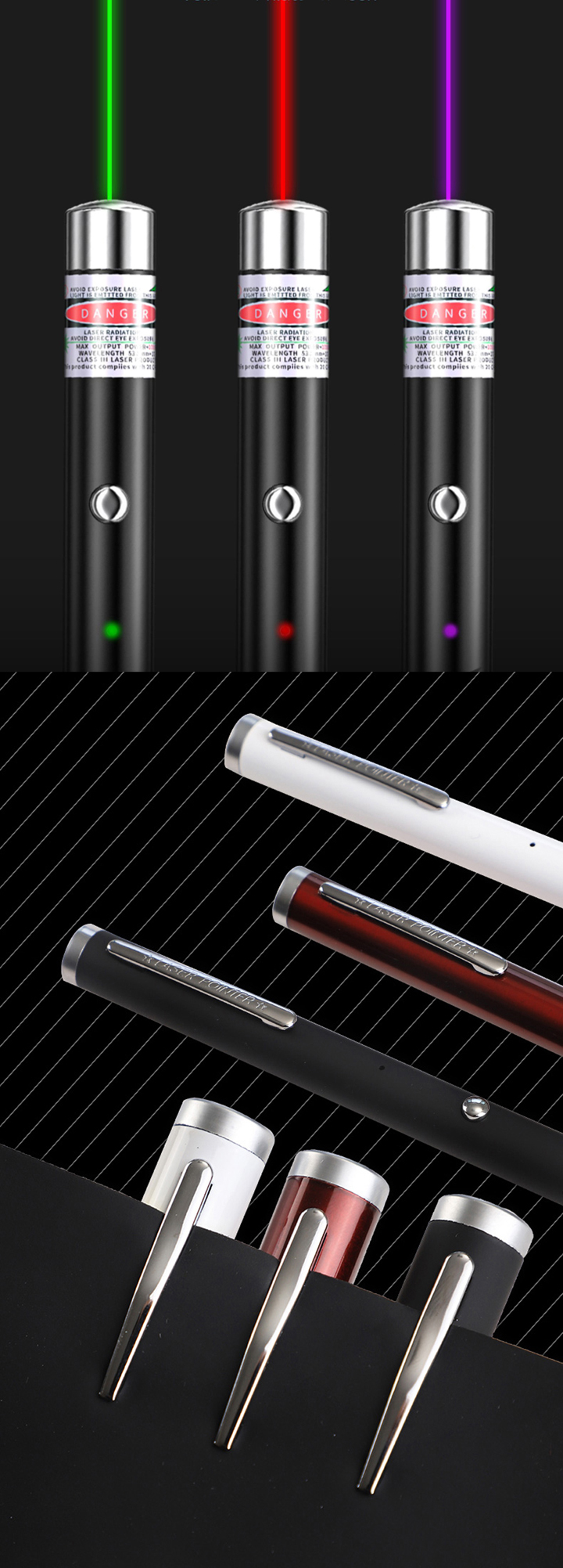 stylo laser violet