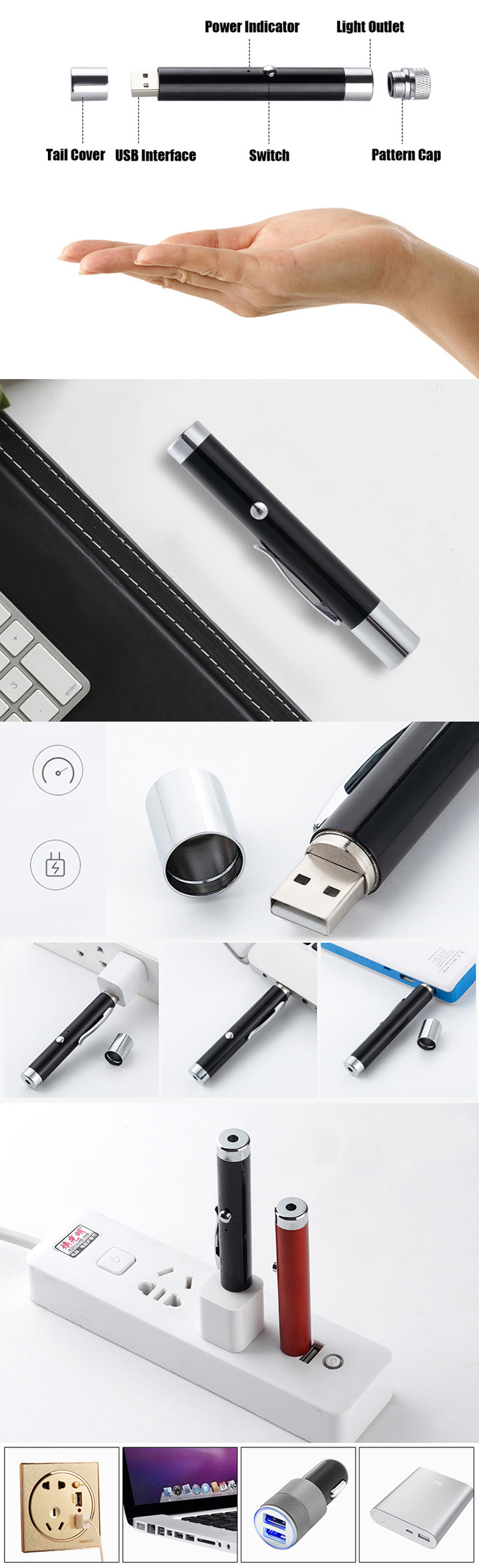 stylo laser rouge USB