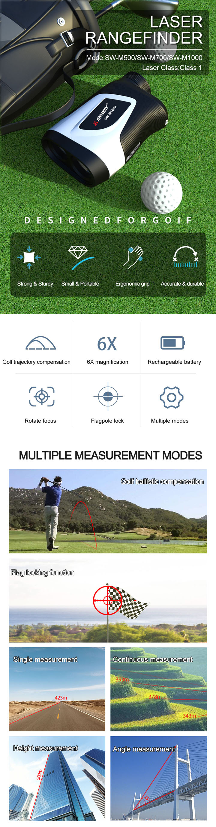 télémètre laser pour golf et chasse